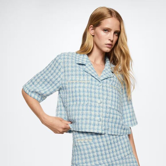 Check tweed shirt - Picture 2 of 5